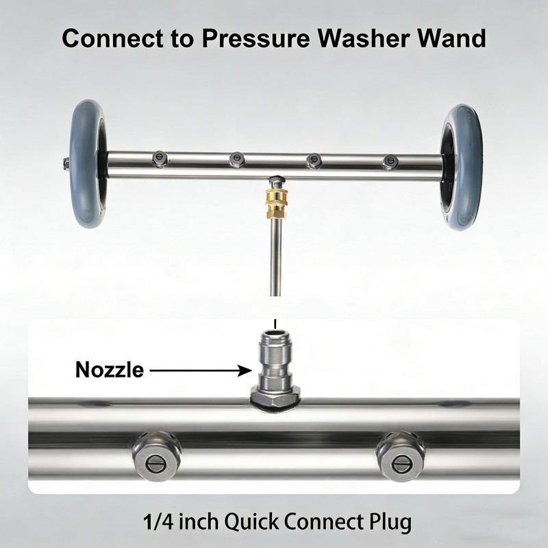 Hourleey Pressure Washer Undercarriage Cleaner, 16 Inch Power Washer Surface