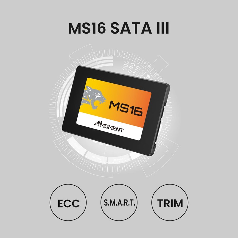 MMOMENT MS16 512GB 2.5" SSD SATA3 6Gb/s (Max Read 550MB/s)