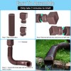 HAHOME 2 Pack Rain Gutter Downspout Extensions,Drain Downspout Extender Diverter,