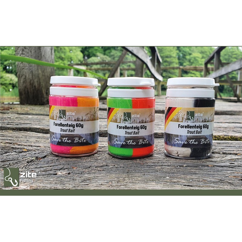 Zite Fishing UV Active Trout Paste Set - 3 x