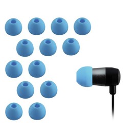 Xcessor 7 Paar (Satz Mit 14 Stück) Silikon-Ersatz-Ohrstöpsel für die Meisten In-Ear-Kopfhörer/Ohrhörer. Mittlere Größe (M). Blau