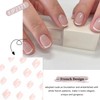 French Tip False Nails - 24Pcs Press on Nails Short