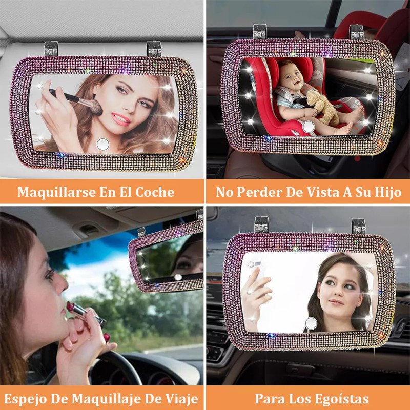 Francisco Espejo De Vanidad Led Regulable Para Parasol De Coche
