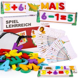 Letters Learning Educational Games, Numerical Learning, Montessori Toy from 3 Years, Preschool Games, Arithmetic Letters Learning Educational Games from 3 4 5 6 7 8 Years Boys, Gift