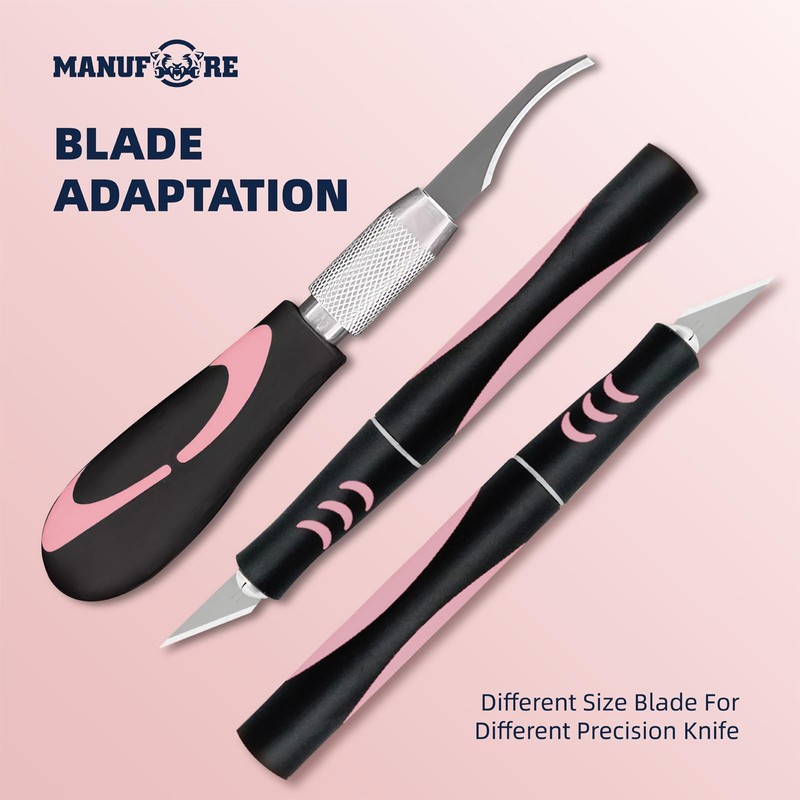 MANUFORE 34pcs Large Exacto Knife set Deluxe Craft Precision Knife