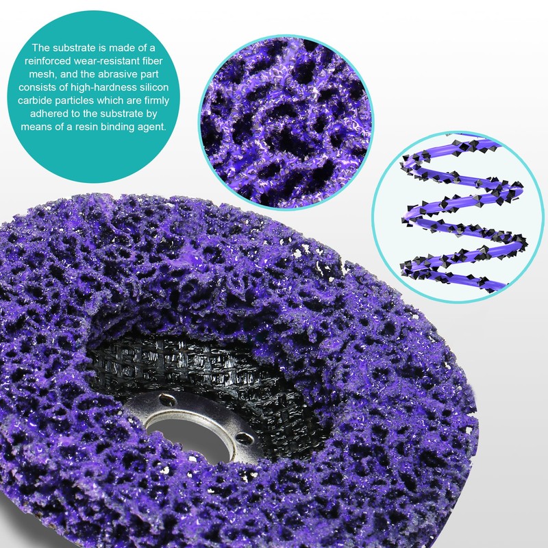 WelderElite Paint Stripping Disc Set 4-1/2'' 12-Pack (6 Purple, 6