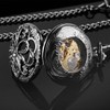 Classic Octopus Hollow Design Hand Winding Mechanical Pocket Watch Mens