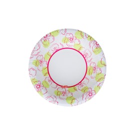 Glad Disposable Paper Bowls, Pink Flower Print | Round Soak Proof, Cut Proof, Microwaveable Heavy Duty Disposable Bowls | Bulk Paper Plate for Parties, Dinner Plates, 16 Oz 50 Count