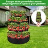 BOUTICOL 4 Tiered Fabric Strawberry Planter Strawberry Tower Planter Stackable