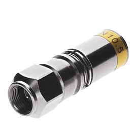 Cabelcon FM-RG11-CX3 7.5 F Compression Connector RG-11/10.5 mm Silver Yellow