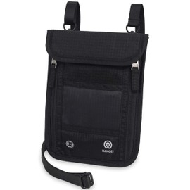 Hanozi Travel Neck Wallet – Travel pouch and RFID Blocking Passport Holder for Women and Men - Slim Travel Wallet to Keep Your Cash, Passport, Credit Cards Safe. Easy to Conceal Passport Wallets.