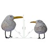 ART-CRAFT Hand-carved decorative seagull in shabby chic style, maritime wooden