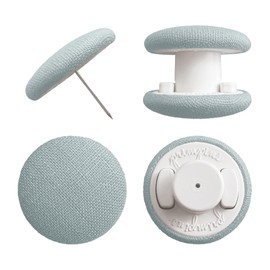 Primpins Duvet Clips - Classic Linen - 20 Colors Available - Double Sided Pin Fasteners - Prevents Comforter from Shifting in Cover (Set of 4, Dusty Blue)