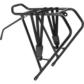 PUKY Aluminium Pannier Rack Set 20 Black | For Model LS-PRO 20 | Shockproof Powder Coating | Max. Load 15 kg | Aluminium Mounting Strut | Lightweight and Robust Children's Bicycle Accessories