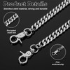 Eldraqth Waist Chain Heavy Duty Silver Pants Chains Punk Jeans