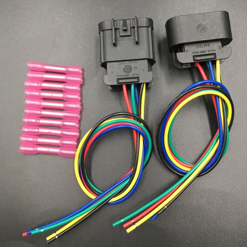 LIZAPUS Male and Female Headlight Connector Plug Harness Pigtail Compatible