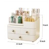Makeup Organizer with Drawers and 360° Rotating Brush Holder,make up