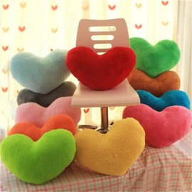 Heart Cushion, Heart Cushion Children's Room Decor Heart Shape Decorative Cushion Pillow Cushion Decorative Cushion Plush Children's Cushion for Children's Room Sofa Decoration (Orange)