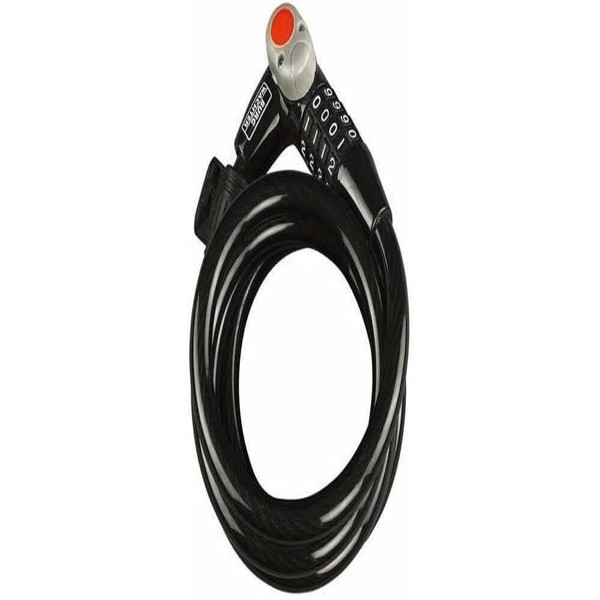 Burg-Wächter Cable Lock With Lighted Combination, 4 Digit Combination, Length: 180 cm, 230 180 L