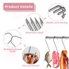 Pack of 20 Meat Hooks, Meat Hooks, Stainless Steel, Smoking
