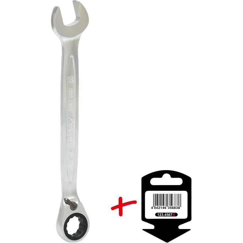 KS-Tools 503.4615-E Gear+ Combination Spanner, R/L, 15 mm