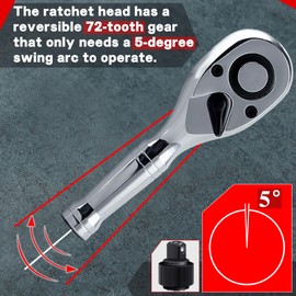 SPEEDWOX Stubby Ratchet Set 3 Piece Ratchet Tools 72-Tooth Reversible Quick-Release Small Ratchet Set Mini Ratchet 3Pcs Set Ratchet Wrenches Set 3/8 Ratchet 1/4 Ratchet 1/2 Ratchet Gearwrench Ratchet