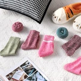 coclothy Wool Socks for Women - Womens Wool Socks Winter Socks for men Warm Thick Knit Wool Soft Vintage Casual Crew Socks