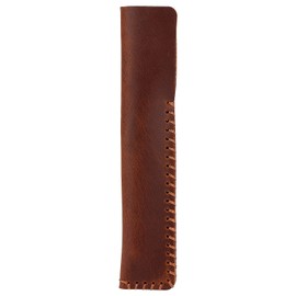GORGECRAFT Handmade Leather Pen Case Double Pen Bag Holder Organizer Protective Case Fountain Pen Pencils Pencil Case Vintage Pen Protective Case for Students Business People (Brown)