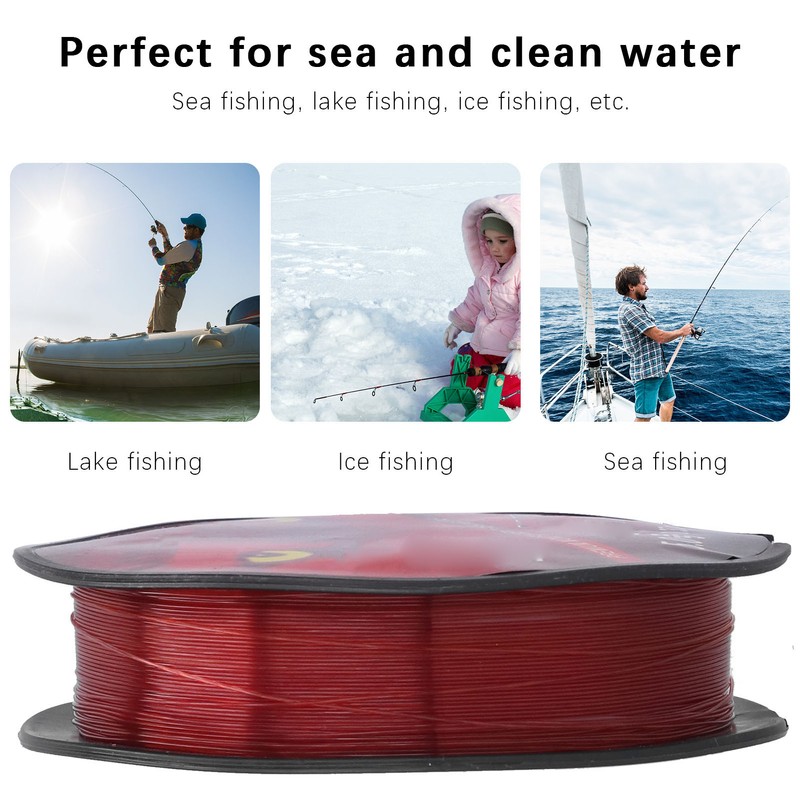 5Pcs 100M Nylon Lure Bait Fishing Line Wearproof Strong Toughness