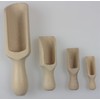 efo Versatile Wooden Scoops Set 4pcs - Multipurpose Wooden Spoons