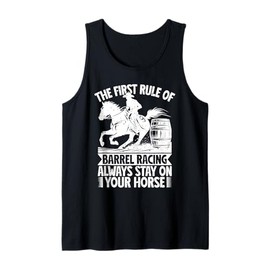 Rodeo Horse Riding First Rule Stay On Your Horse Cowboy Tank Top