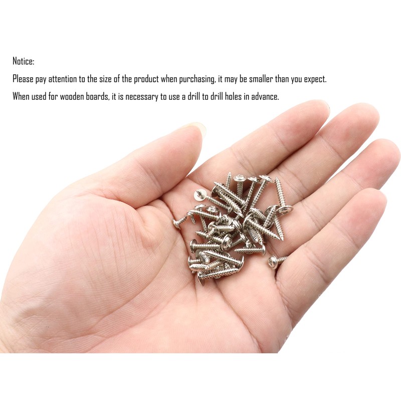 LBY 900pcs M2.3 M2.6 M3 Truss Head Self-Tapping Screws, Wafer