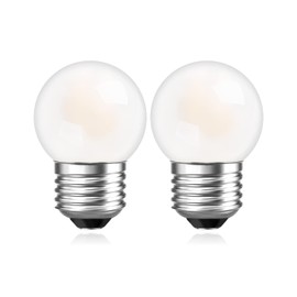 G40 Low Watt Small Led Light Bulbs 1.5w Mini Globe Edison Filament Led Bulbs 15 Watt Equivalent E26 Standard Base Warm White 2700K 150 Lumen for Bedroom Bathroom Wall Sconces Table Lamp, 2 Pack