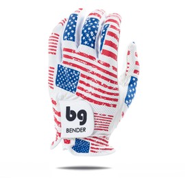 Bender Gloves - Men's Golf Glove, Durable Mesh Material, Unique Golf Gloves Men Right Handed Golfer (Wear On Left)
