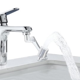 1080° Swivel Faucet Extender, 2 Sprayer Modes, Universal 360° Swivel Multifunctional Aerator, Sink Water Faucet Extension Filter, Kitchen Bathroom, Robotic Arm in Brass.