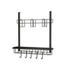 Refrigerator Hanging Shelf Nail Free with Hooks Black Refrigerator Spice