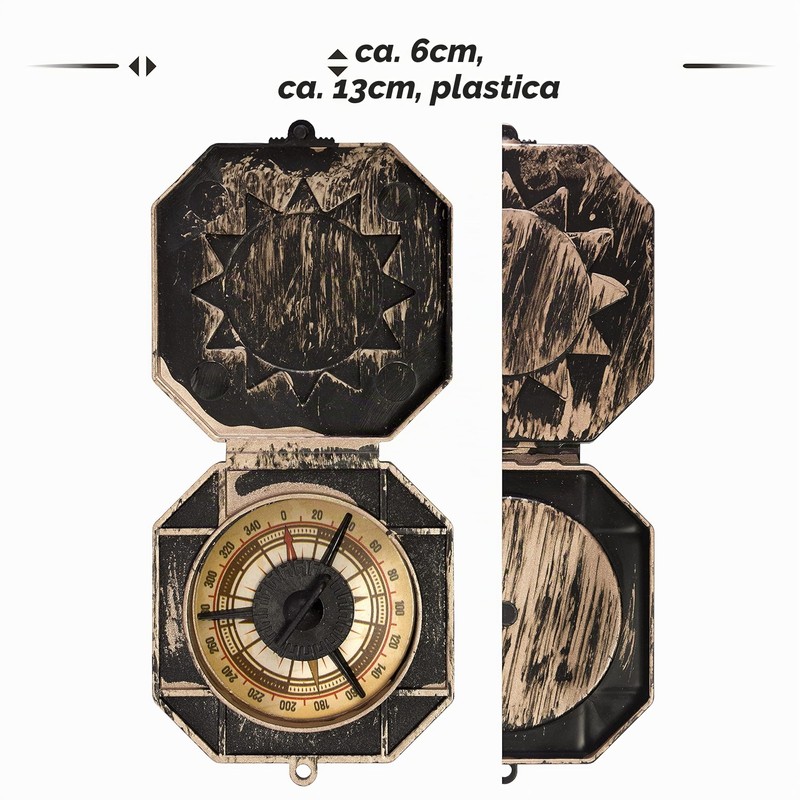 papapanda Pirata Jack Bussola Moneta Azteca Collana Set