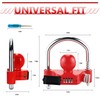 Cenipar Trailer Hitch Lock Universal with Combination Lock, Heavy-Duty Steel