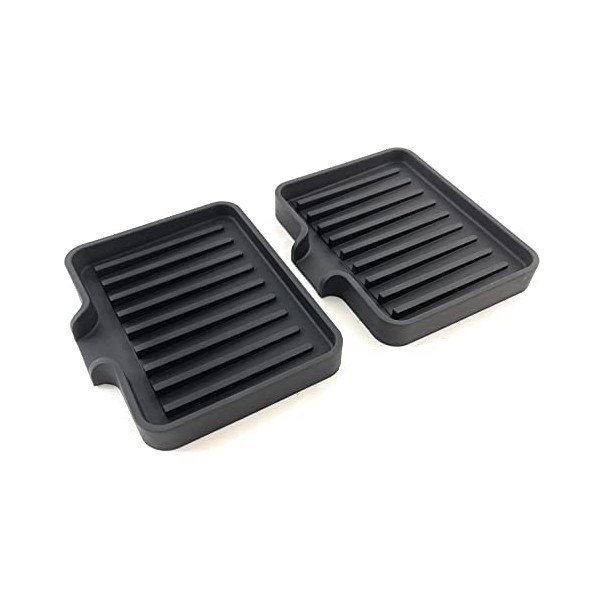 Happitasa Silicone Soap Dish Tray and Sponge Holder with Drain