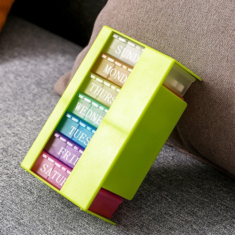 Pill Box 3 Times a Day Daily Pocket Pill Container