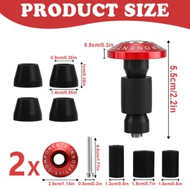 Zeaying 2 Stück Bar End Motorrad Lenkergewichte, Motorrad Universal Lenkerenden, Motorrad Bar Ends Slider Cap Plug Lenkergriffe, Für Die Meisten Motorräder Mit 22 Mm Durchmesser Lenkern, Rot