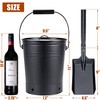 INNO STAGE Ash Bucket with Lid and Wood Handle Coal