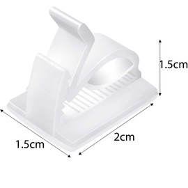 120 Pieces Outdoor Cable Clips Adhesive Cable Management Clips Sticky Wire Clips Cord Holder Cable Hooks Organizers for Christmas Fairy Hanging Light Home Decoration (White,Medium)