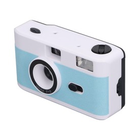 35-mm-Filmkamera, Wiederverwendbar, Leicht, Einfach zu Bedienen, Integrierte Blitz-Retro-Kamera mit 28-mm-F/8-Objektiv, 1/120 S Verschlusszeit, für Reisen, Fotografie (Blau und