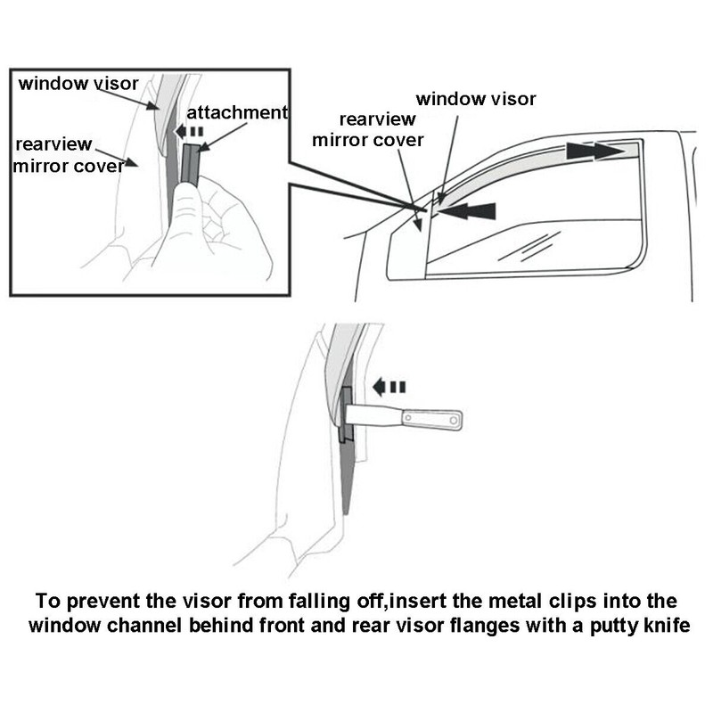 Lightronic In-Channel Window Vent Visors Rain Guards Deflectors For 2009-2015