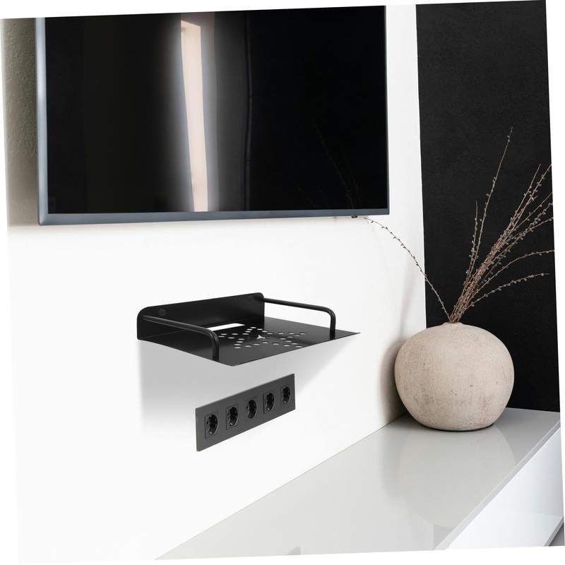 iplusmile Wall Mounted Router Holder Space Saving Projector Rack Cable