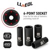 LLNEDL 3/8" Drive Impact Socket Set 95Pcs, Spark Plug Socket