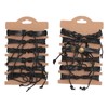 12PCS Braided Faux Leather Bracelet Set Multilayer Vintage Rock Style