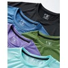 5 Pack Men’s Active Quick Dry Crew Neck T Shirts