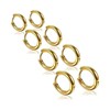 Earrings Set 4 Pairs, Gold Hoop Earrings, Earring Jewellery Gifts,